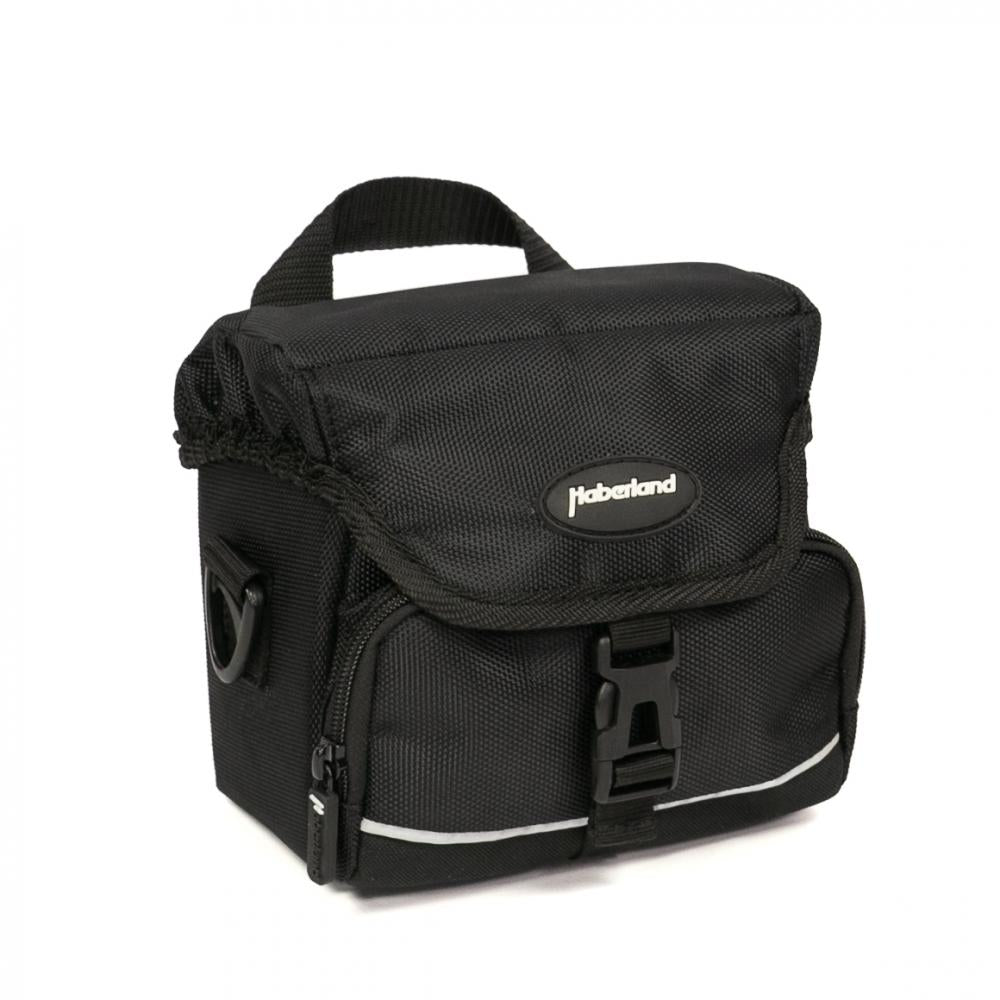 Haberland Lenkertasche 2l Mini schwarz - kompakte Lenkertasche mit KLICKfix für E-Bikes