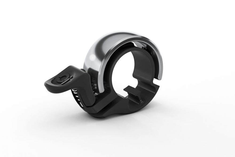 Knog Fahrradklingel Oi Classic Small 22.2mm schwarz silber poliert.