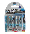 Ansmann Akku Mignon 2500mAh NiMH 1,2V AA 4er-Set