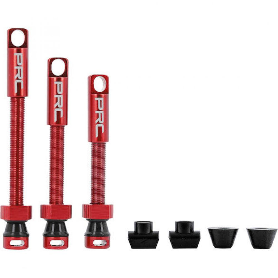 Procraft Tubeless-Ventile 50 mm Rot - 7071 Aluminium, austauschbare Gummibasis