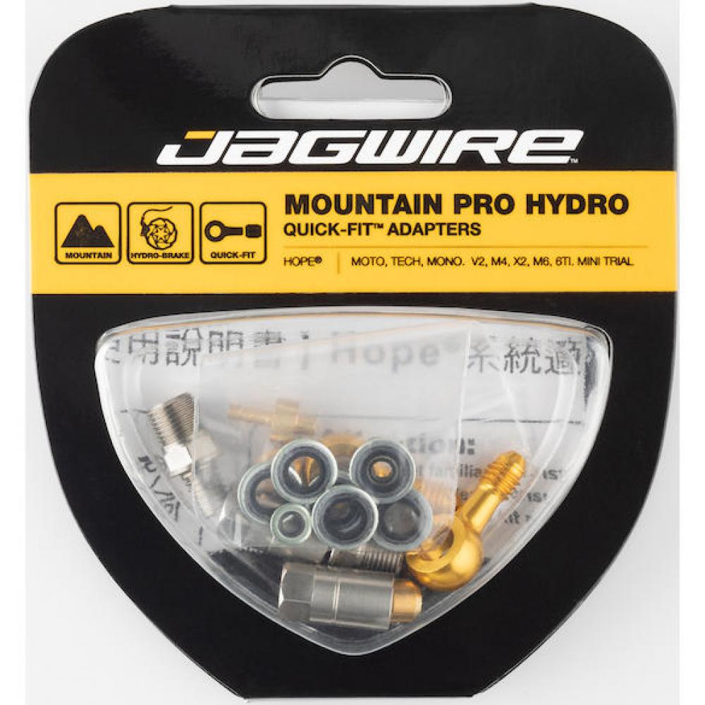 Jagwire Pro Quick-Fit Adapter-Set HOPE Schwarz/Gold - Anschlussset für hydraulische Bremsleitungen