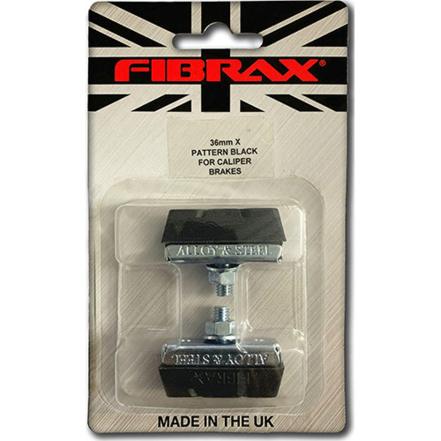 Fibrax Bremsschuhe SH292 Zangenbremse L40mm symm für Aluminium Stahlfelgen schwarz