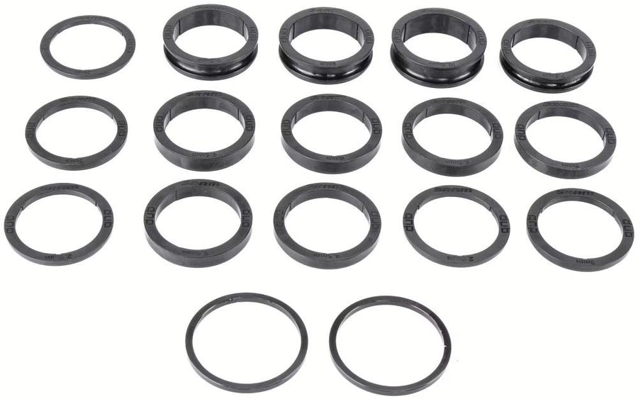 SRAM DUB Innenlager-Spacer Kit V3: Set schwarzer Distanzringe in verschiedenen Größen für MTB/ROAD Präzise Anpassung