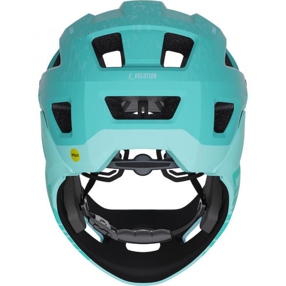 Limar Livigno + Mips Matt Deep L Minzgrün - leichter Fullface-Helm mit maximalem Schutz