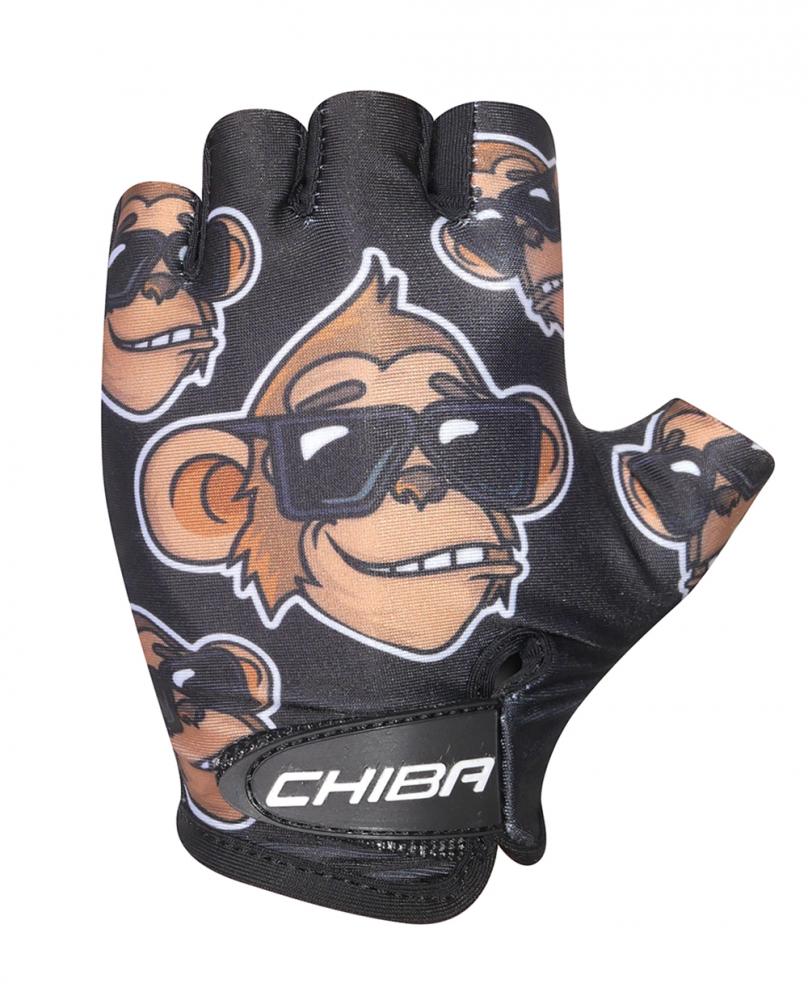 CHIBA Cool Kids - Kinder Radhandschuhe L Monkey, Griptec Innenhand, waschbar