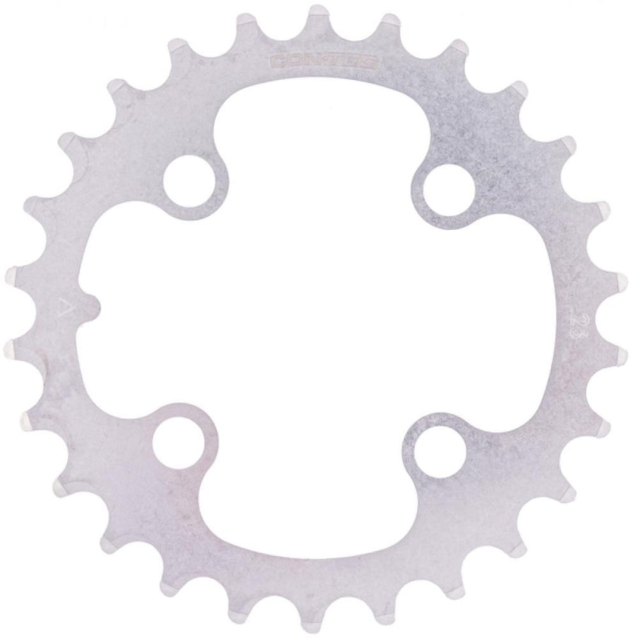 CONTEC Kettenblatt "C.Drive"n4-Arm, 9-/10-fach, 3/32", für 3-fach Kurbeln, symmetrischnSB-verpackt, inkl. Steighilfen, 26 Zähne, 64mm Lochkreis, Edelstahl, silber