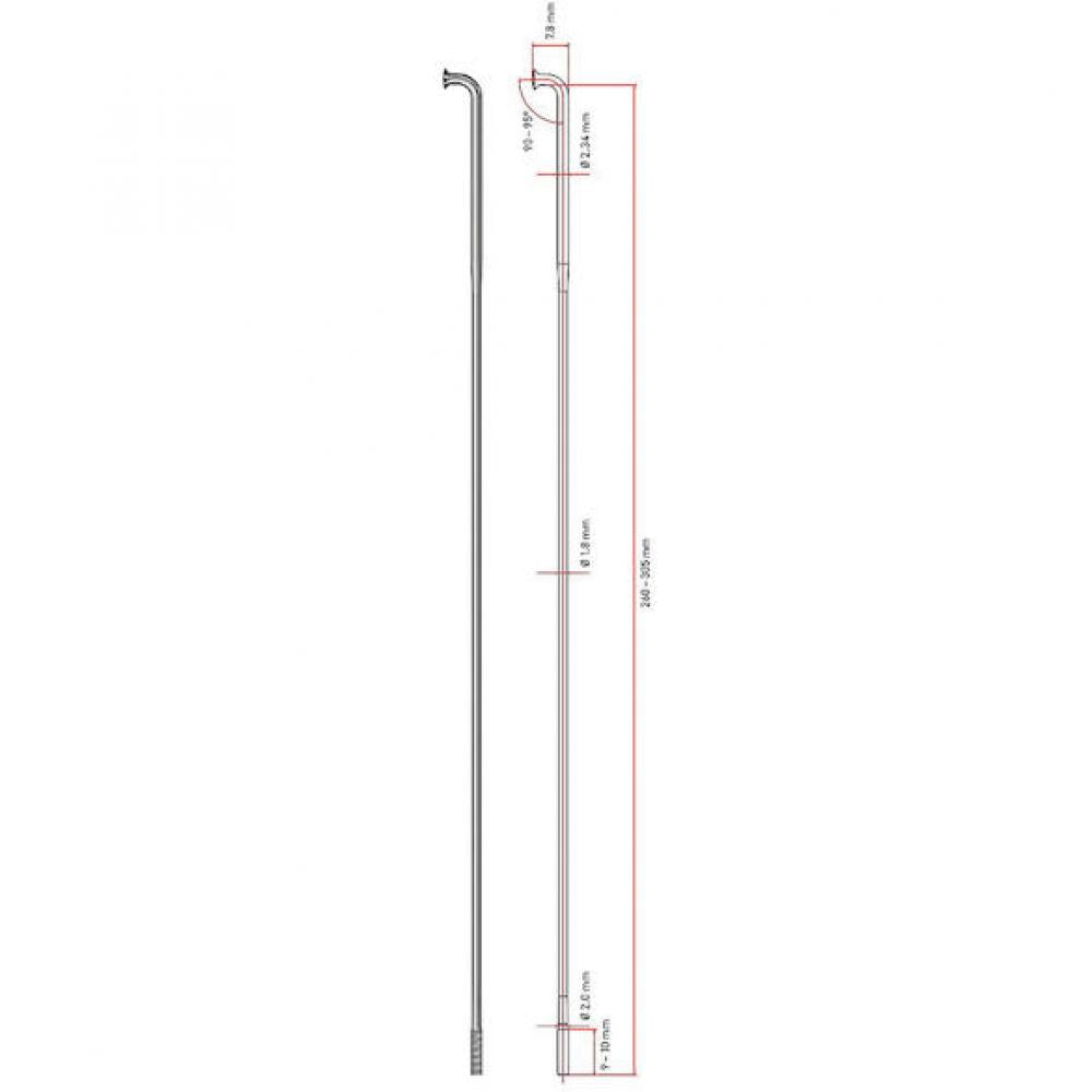 DT Swiss Speiche Alpine III 2.34 / 274 mm silber - extrem belastbare E-Bike- und Tandem-Speiche