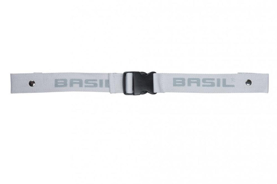 Basil Gepäckgurt Class Reflex grau - abnehmbar reflektierend passend für Basil Class Fahrradkorb