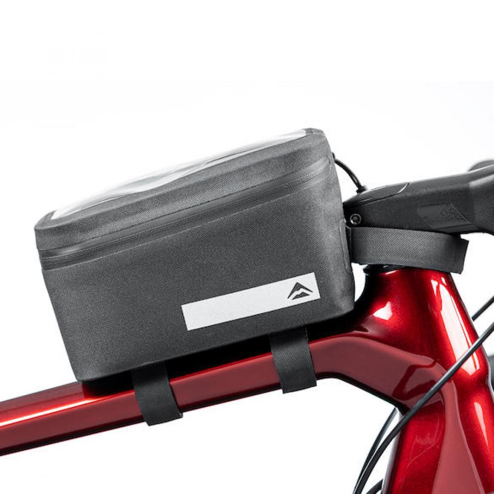 Merida Oberrohrtasche SMARTPHONE L 1,4 L Grau - praktische Rahmentasche mit Handyfach