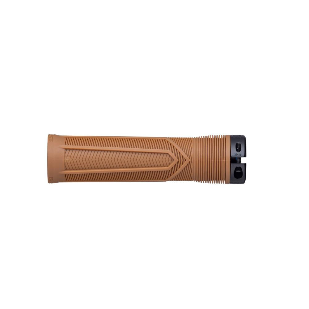 Race Face Chester Lock-On Griff 136/34mm gum/black braun, schwarz - sicherer Halt am Lenker
