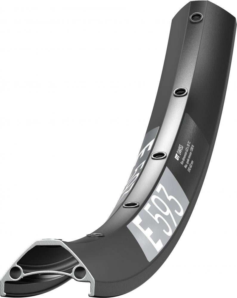 DT Swiss Felge E 593 27,5" 32 Loch Schwarz - robuste Enduro-Felge mit 30 mm Maulweite