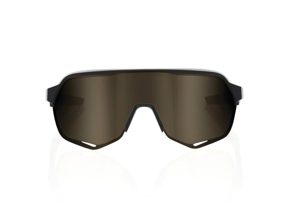 100% S2 - Mirror Lens unis Matte Black - leichte Performance-Sportbrille mit Spiegelglas