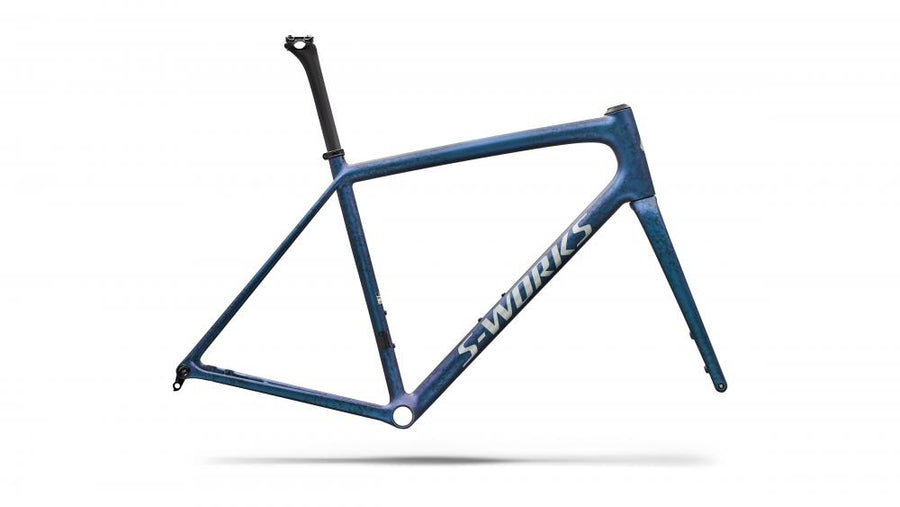 Specialized Aethos Rahmenset - Cyan Purple Chameleon/Grey Blue/Shadow Silver - Größe 61cm - Rennrad