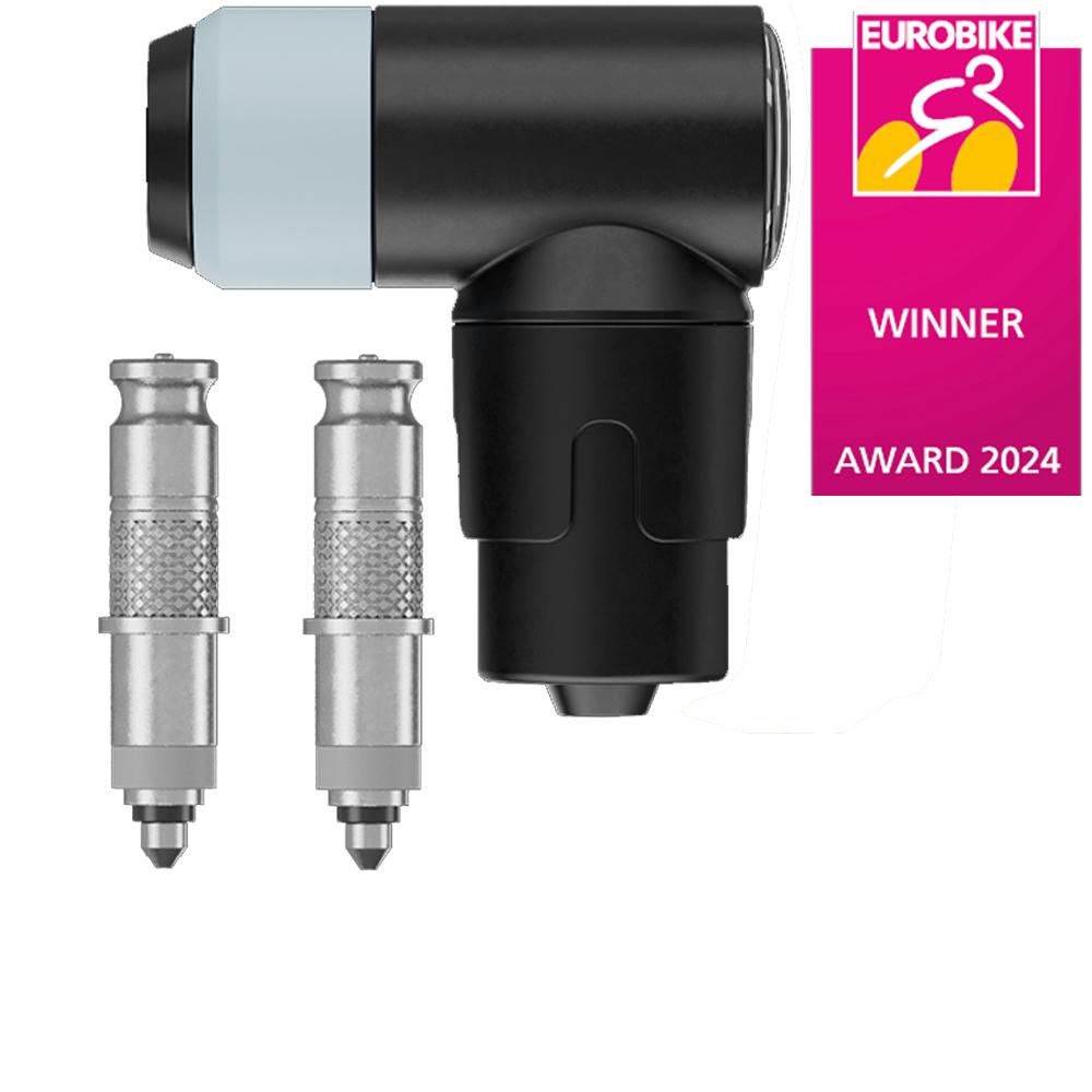 Schwalbe CLIK VALVE DV-SCV Ventil-Umrüstkit, aktuelle Generation, schwarz/silber, Eurobike Winner Award 2024.