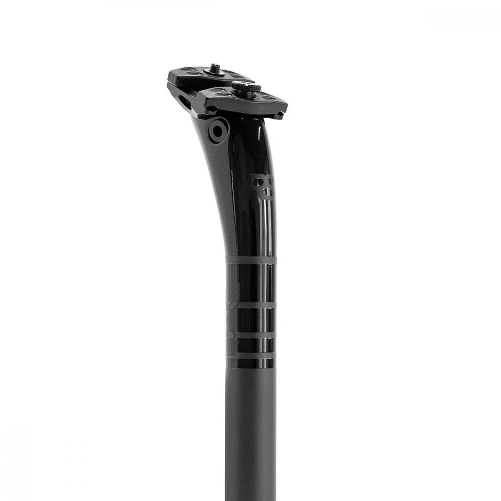 Deda Elementi Sattelstütze RS Carbon 31,6 x 350 Millimeter polish on black - 25 Millimeter Setback, Titan-Schrauben, 1-Bolt-Klemmung