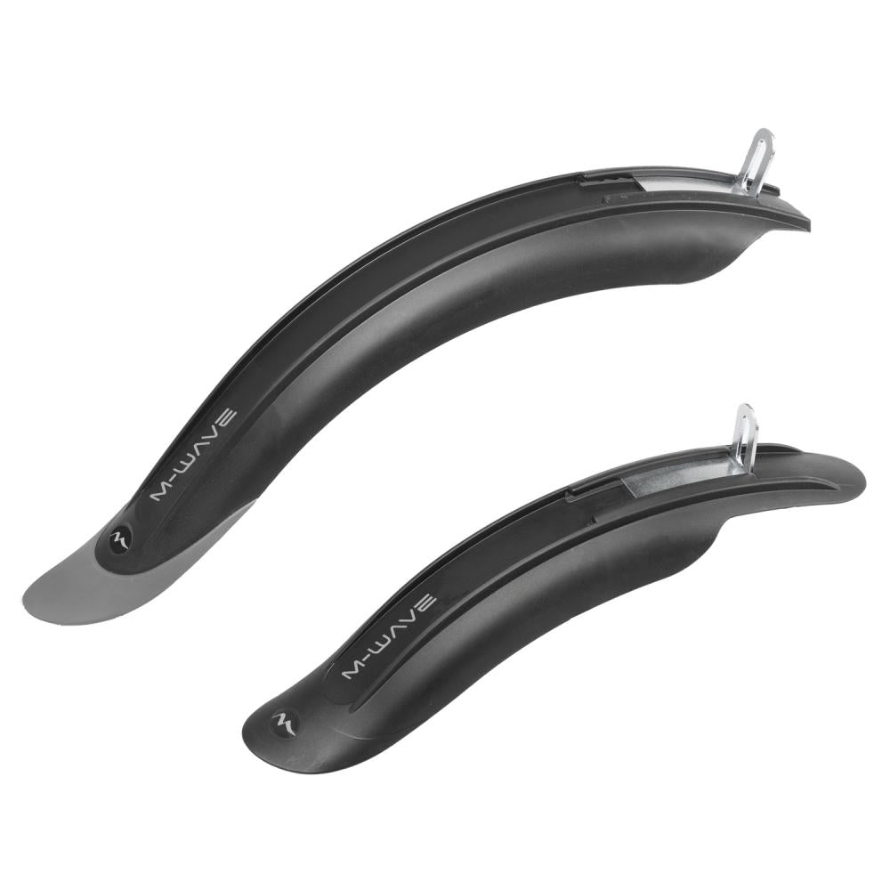 M-WAVE Schutzblech-Set Kinderfahrrad 12-18" schwarz  vorne & hinten, Kunststoff