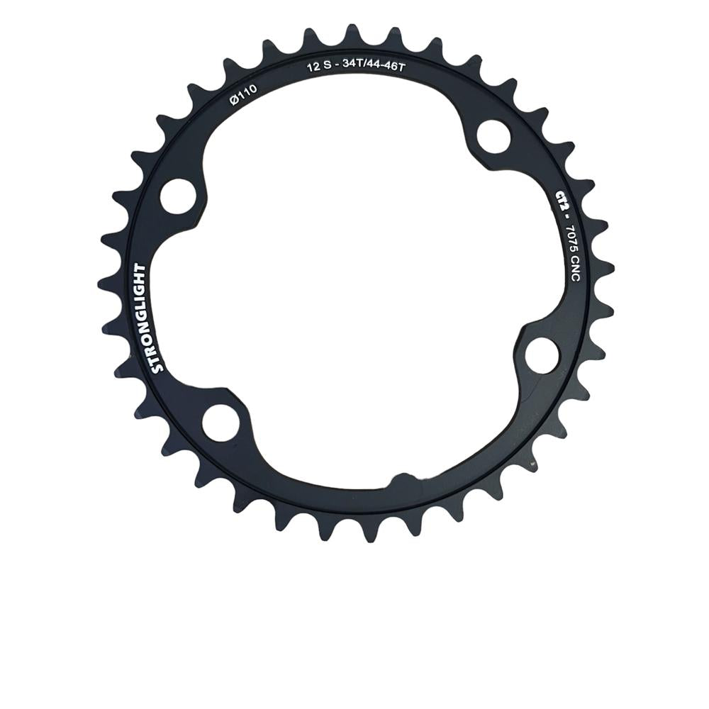 Stronglight Kettenblatt 34 Zähne Ø110mm für Shimano FC-R8100/7100 12-fach Schwarz