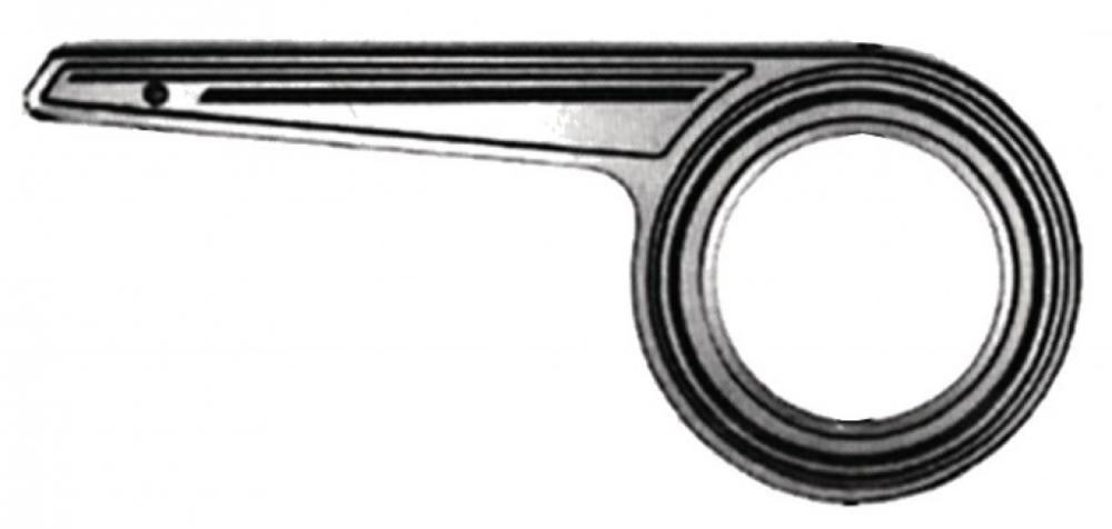 Silberner Horn Kettenschutz Alu SL 23 1flügelig für Nabenschaltung bis 46 Zähne.
