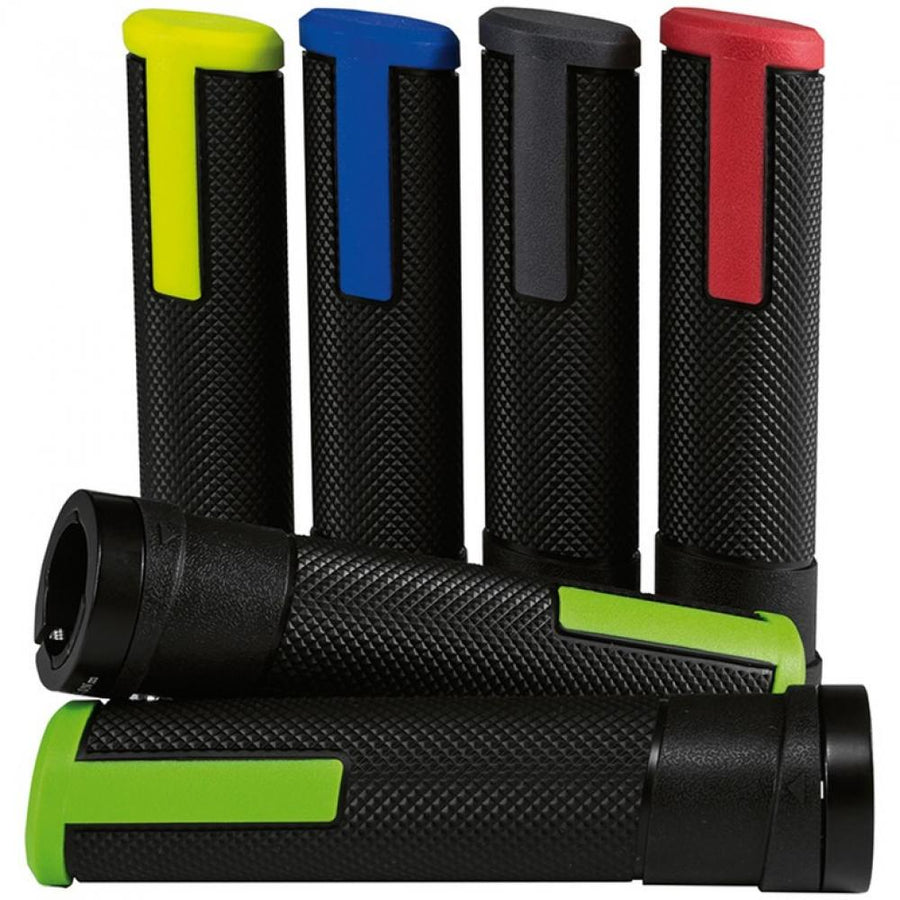 Ergotec MTB-ATB-Griffe Porto Kraton/Alu, 133/133mm per Paar sw/rot