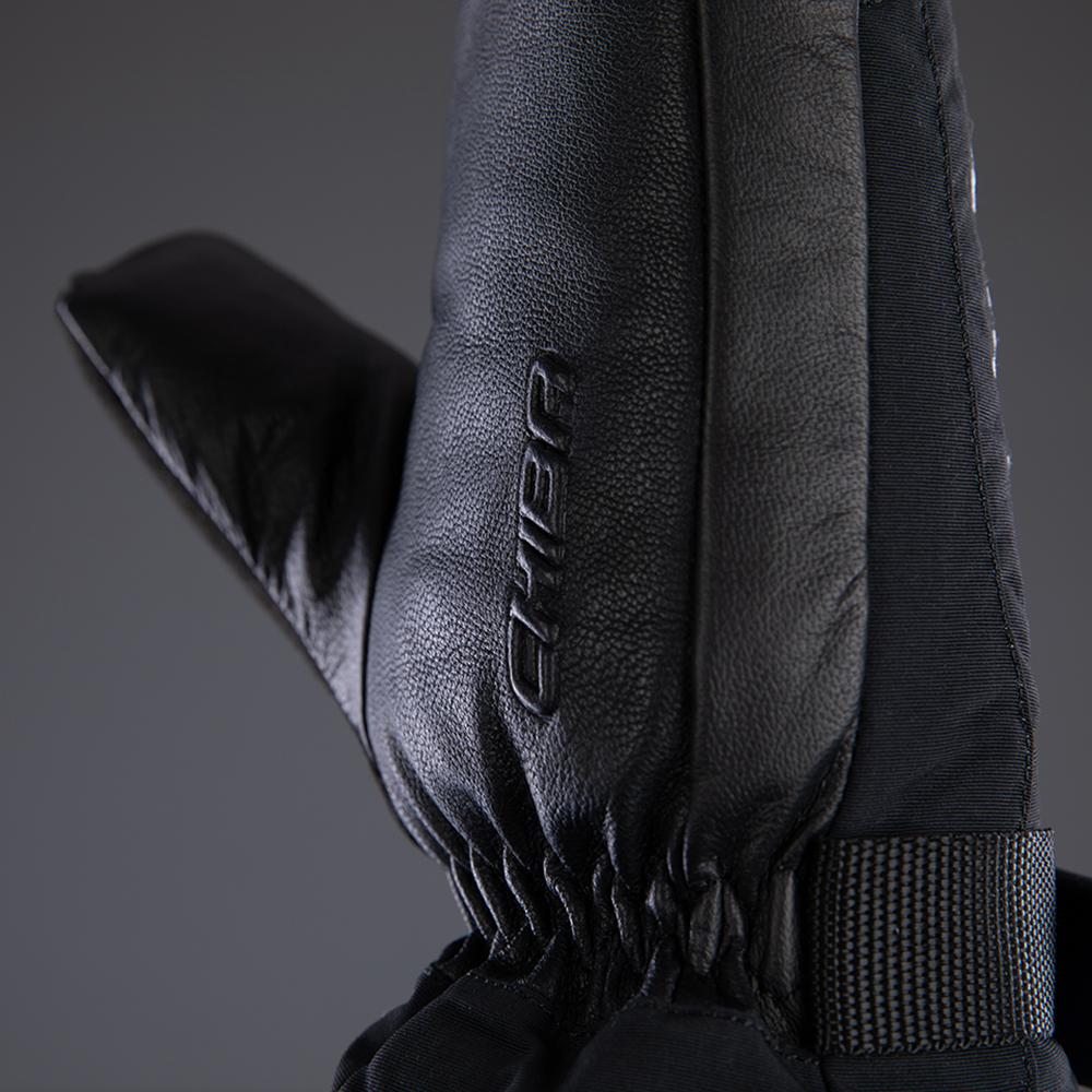CHIBA Thermo Mitten - wasserdichte Winter-Fahrradhandschuhe schwarz, Größe 6,5