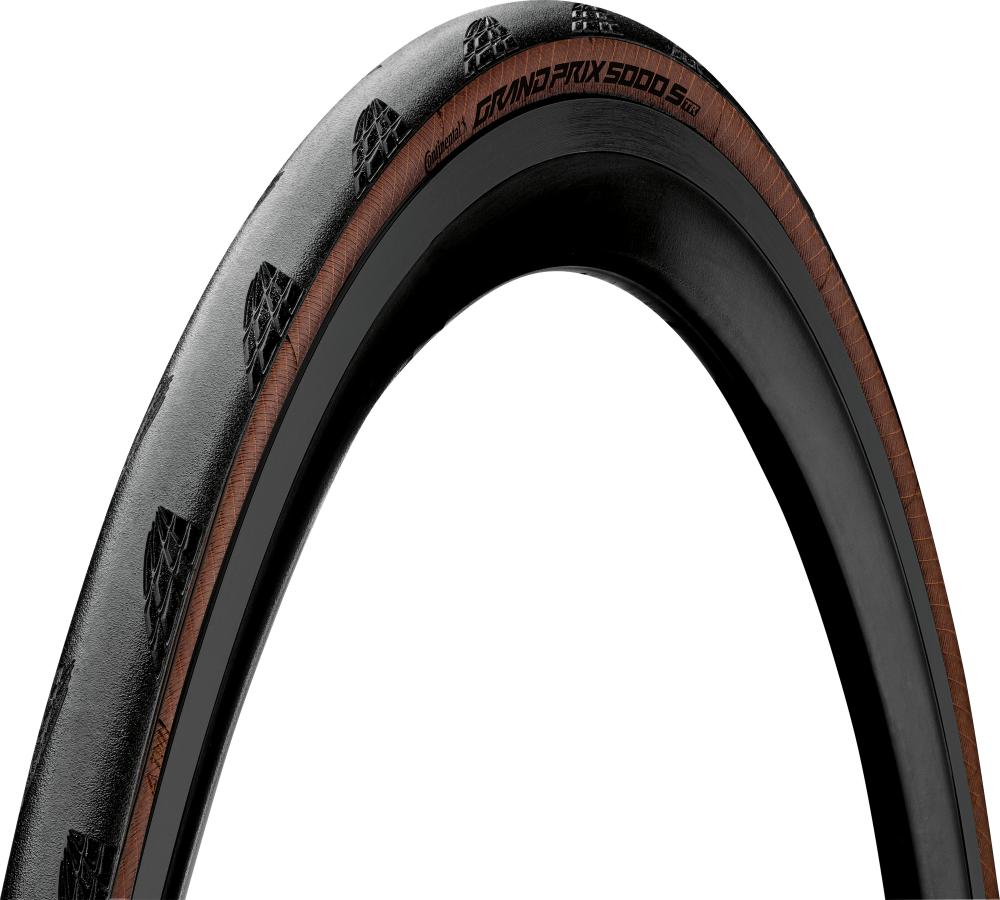 Continental Reifen Grand Prix 5000 S 28x1.00 Zoll 25-622 schwarz braun TLR faltbar - Faltreifen