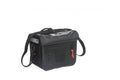 New Looxs Varo schwarze Lenkertasche 9,5l mit Schultergurt und transparentem Deckelfach.