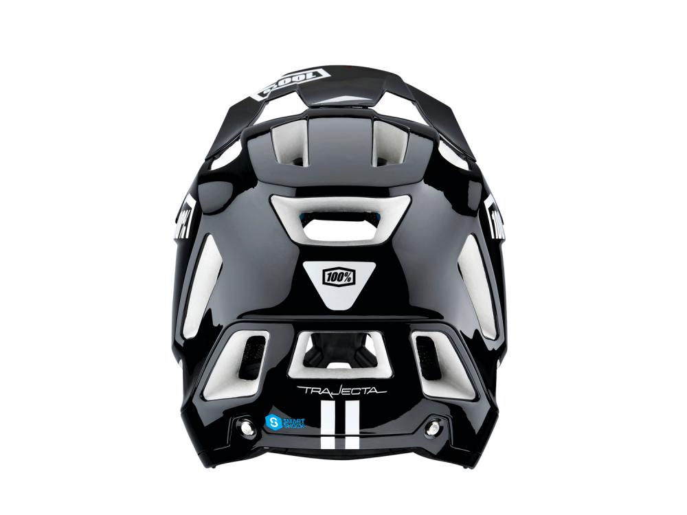 100% Trajecta helmet w/Fidlock L black/white - leichter Fullface-Helm mit Top-Belüftung