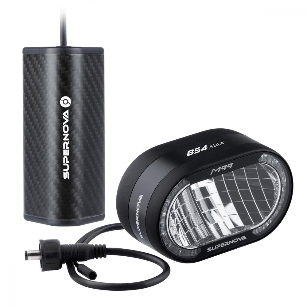 Supernova B54 Max Batterie Scheinwerfer, StVZO - extrem helles Fahrradlicht mit Akku
