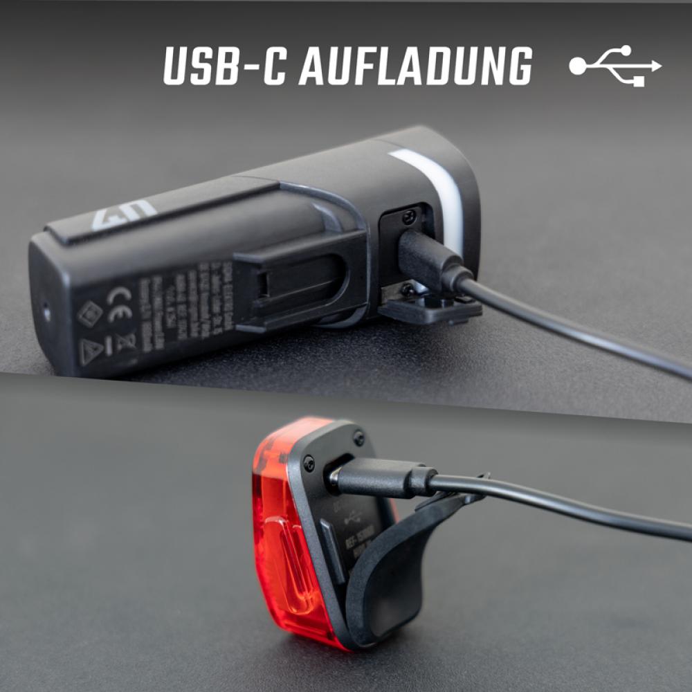 SIGMA AURA 40 / HIRO 10 Beleuchtungsset 40 Lux USB-C StVZO