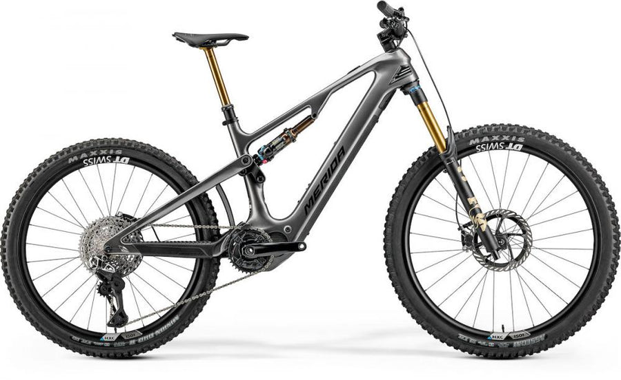 MERIDA eONE-SIXTY LIMITED E-Mountainbike Fully - Größe XS - Shimano EP801 - 600 Wattstunden - Carbonrahmen - gunmetal grey black