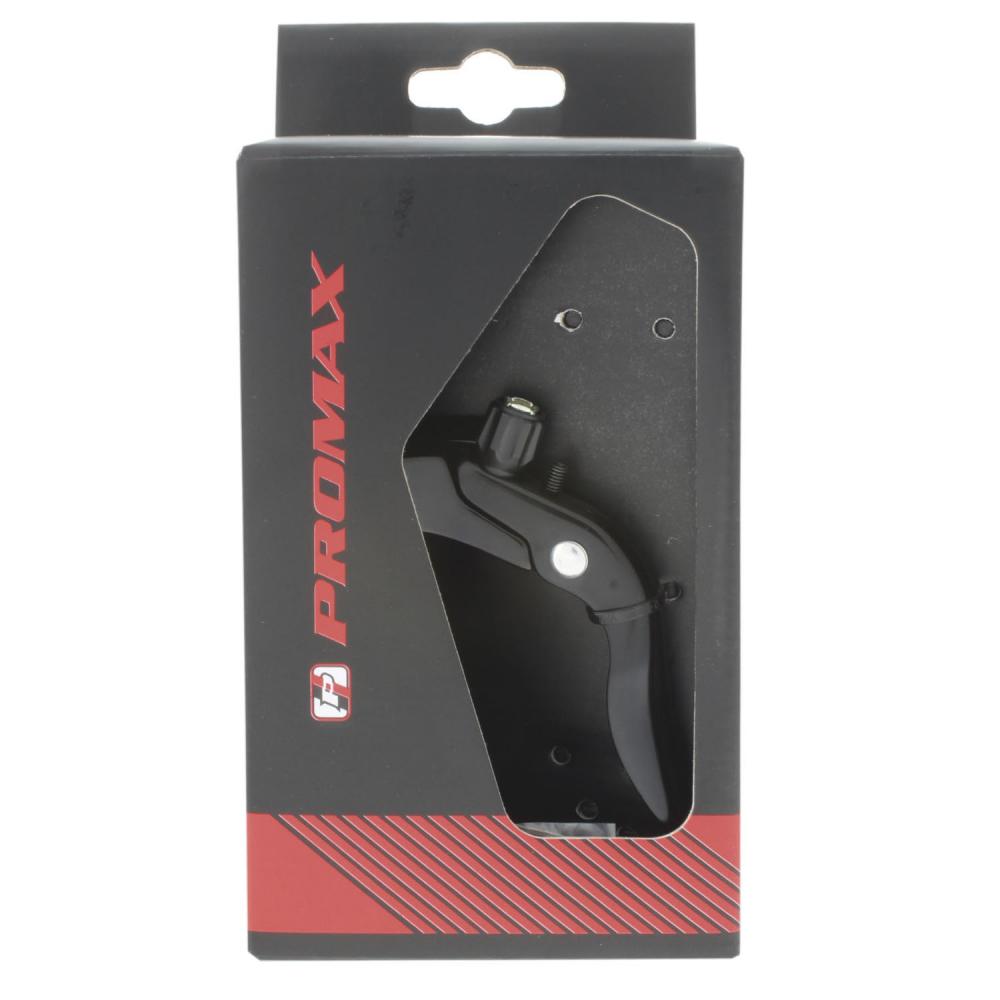 PROMAX Zweitbremsgriff-Set Alu, aufklappbare Klemmung 31,8 mm mit Adapter für 23,8 mm, leichtes Design, optimale Zusatzbremshebel für Rennrad & Gravel, schwarz