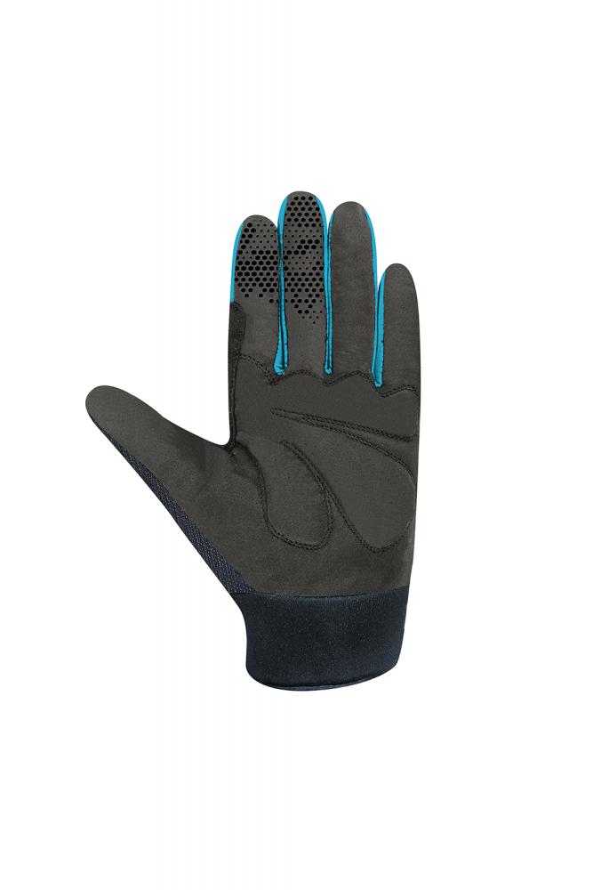CHIBA Blade - Radhandschuhe kurz, schwarz/türkis, Touchfinger, Ulnar-Nerve Protection, Gr. M