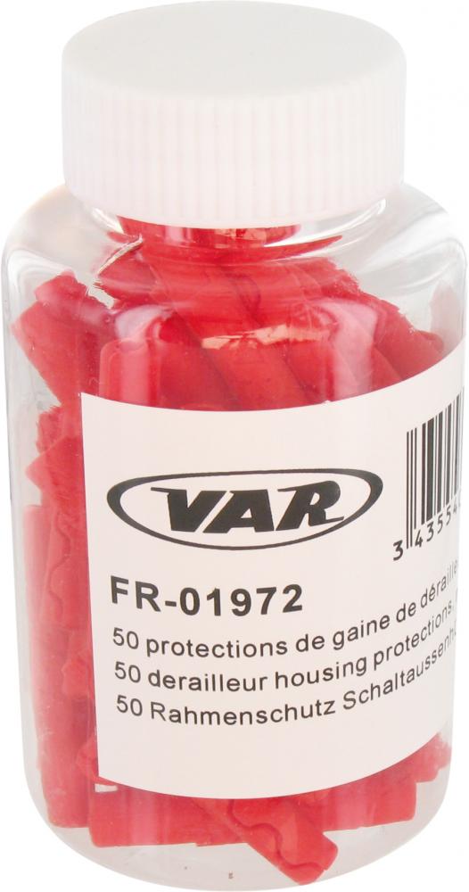 VAR 50 Stk. Rahmenschutz 4 mm Rot - Schutzkappen für Schaltaußenhüllen