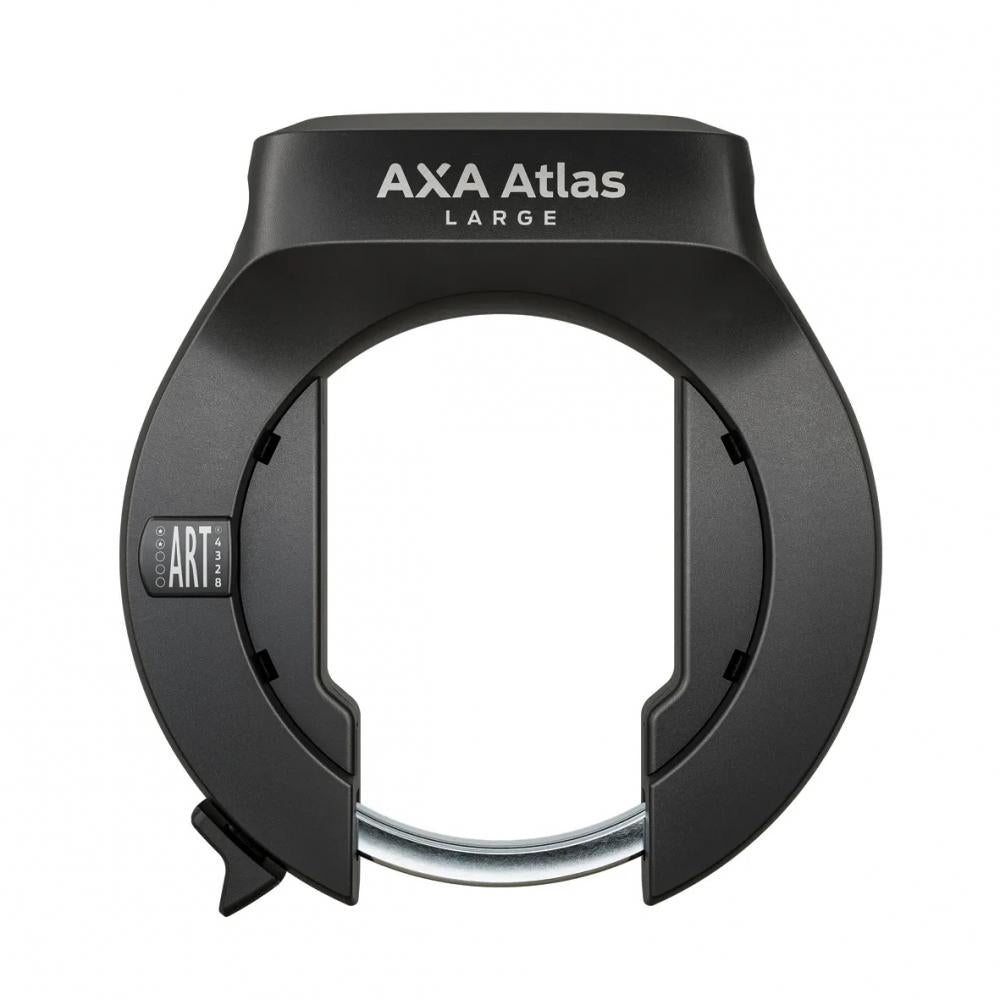 Axa Rahmenschloss Atlas L Rahmenschloss 72 - 5 mm Schwarz (Schlüssel nicht abziehbar) - Hochsicheres Fahrradschloss mit Sicherheitsstufe 14