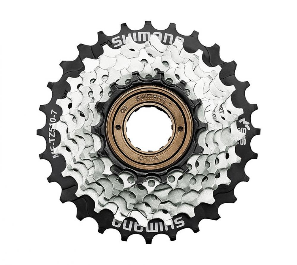 SHIMANO Schraubkranz TZ510 7-fach 14-28 Zähne - zuverlässige Schaltperformance für Freizeitbiker