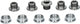 SHIMANO Kettenblattschrauben +Mutter 5 - Set für Kettenblattbefestigung, ca. 20 g