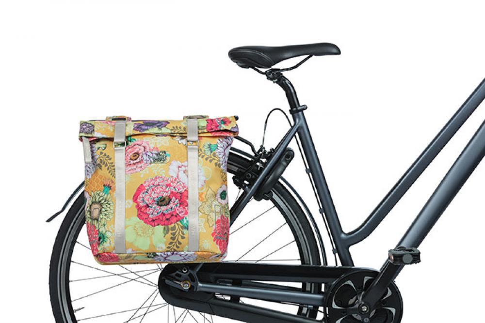 Basil Doppeltasche Bloom Field honey yellow 30x15x33 cm 35l - Doppelpacktasche