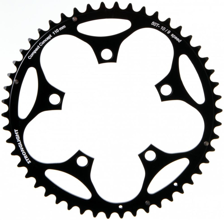 Stronglight Type S Kettenblatt 50 Zähne 110 mm 5-Arm schwarz 9-/10-fach