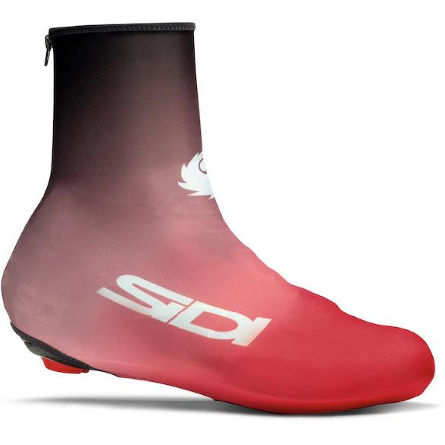 Sidi Chrono Plus Überschuhe schwarz/rot Größe 41-43 - Aerodynamische Performance für Rennradfahrer