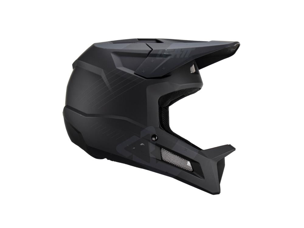 Leatt MTB Gravity 2.0 Fullface Helm in Stealth Schwarz, Größe XL.
