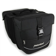 Haberland Doppeltasche Einsteiger schwarz 30x32x13cm - praktische Fahrrad-Gepäckträgertasche