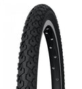 Michelin Country J Draht Fahrradreifen 24 Zoll 24x1.75 44-507 schwarz mit markantem Profil und Reflexstreifen.
