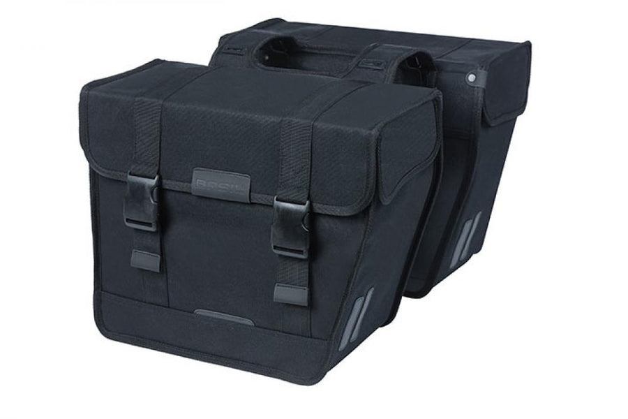 Basil Doppeltasche Kavan Eco Classic schwarz 37x32x18 cm 46l
