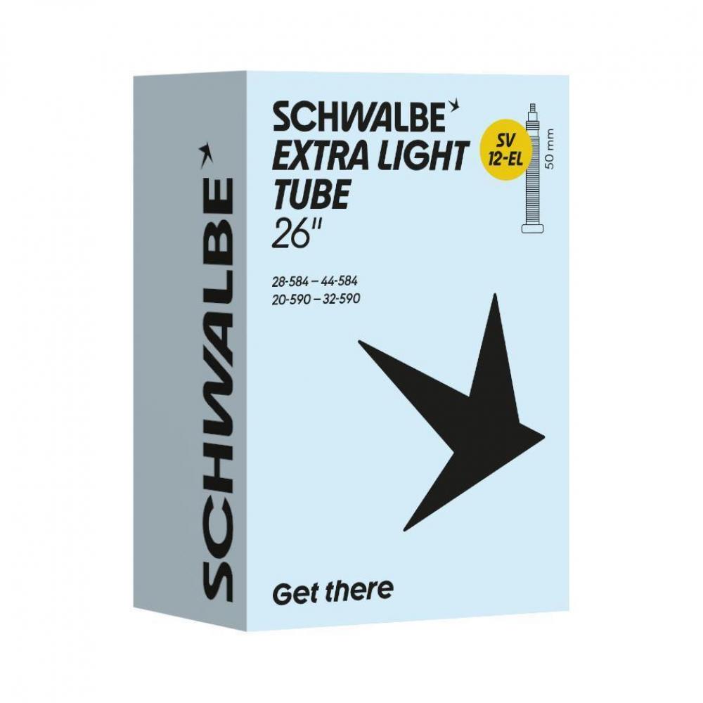 Schwalbe Schlauch 12-EL 26 Zoll 28-44/584-590 - SV 50 mm Extra Light