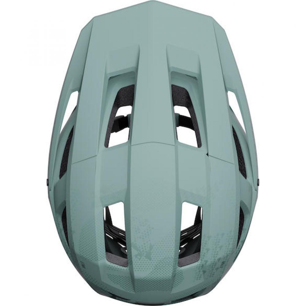Limar Etna + Mips Enduro-Helm Matt Ocean Sage Grau mit PROXEAR-Technologie in der Draufsicht für maximalen Schutz.