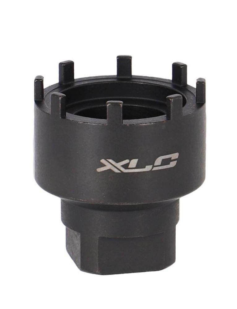 XLC Lockring Tool TO-E04, E-Bike-Werkzeug für Bosch Gen3/4/5, 8-Nut-ISIS-Antrieb, Stahl, 1/2" Aufnahme, schwarz