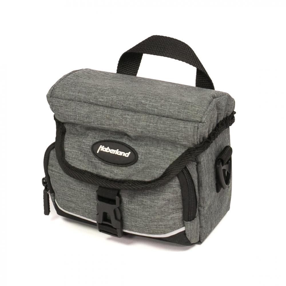Haberland Lenkertasche 2l Mini grau - kompakte Lenkertasche mit KLICKfix-Adapter