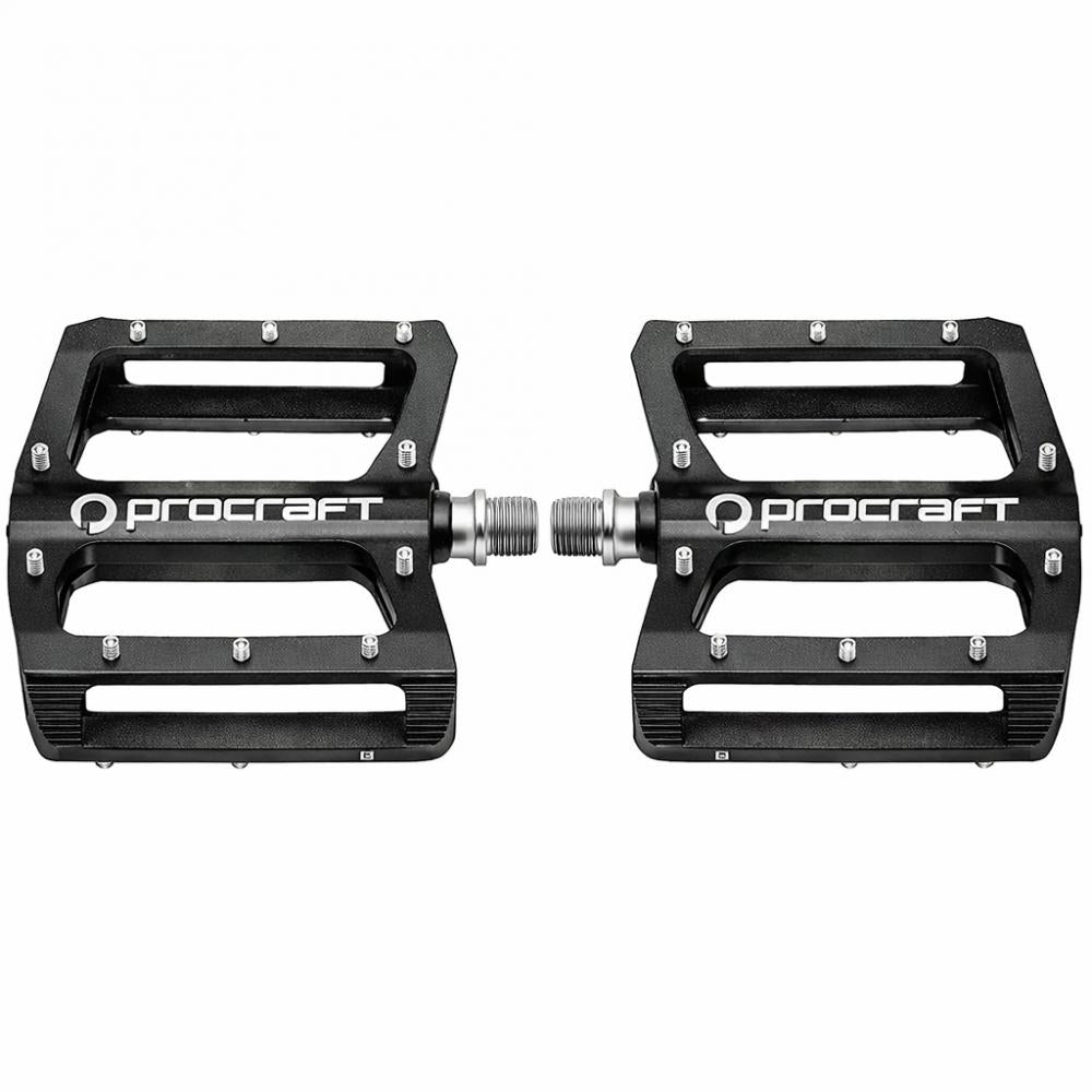 Procraft Freeride Pro Pedal 94x100x17 mm Schwarz - Große Standläche, 10 Pins, satter Halt