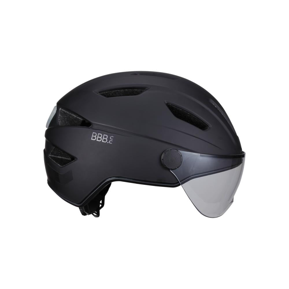 BBB Cycling Fahrradhelm Move Faceshield L matt schwarz - sicherer E-Bike & City-Helm