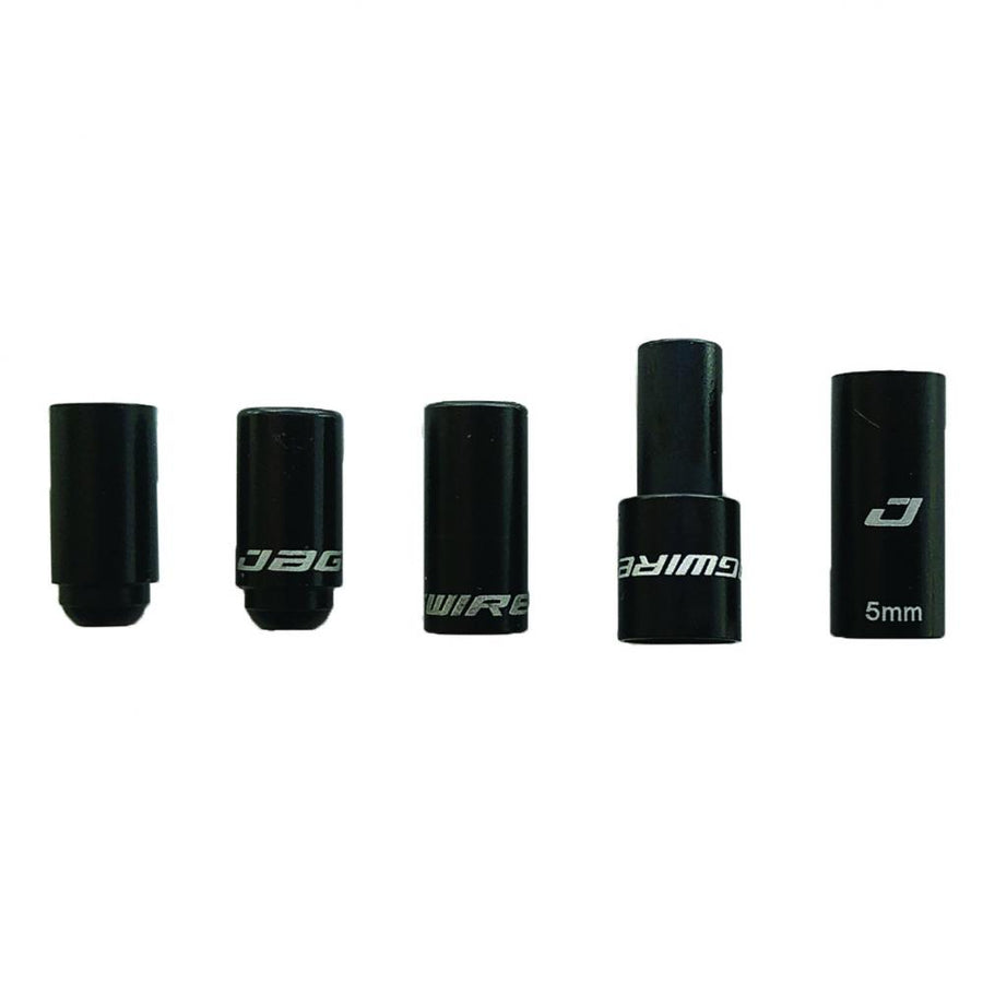 Jagwire Endkappen Elite Link Bremszugsets Aluminium - 12er Set Schwarz/Silber